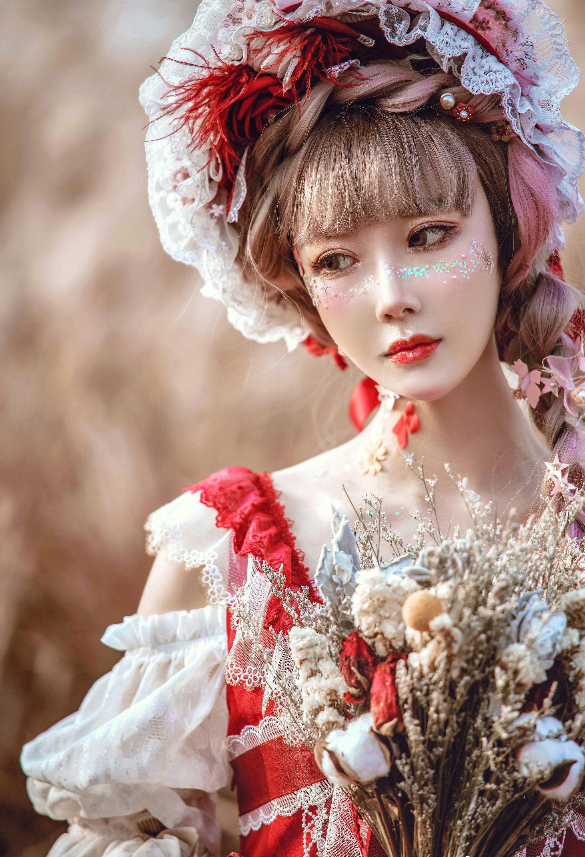 图片[1]-阿包也是兔娘 – NO.002 lolita红裙 [12P]-XikXak